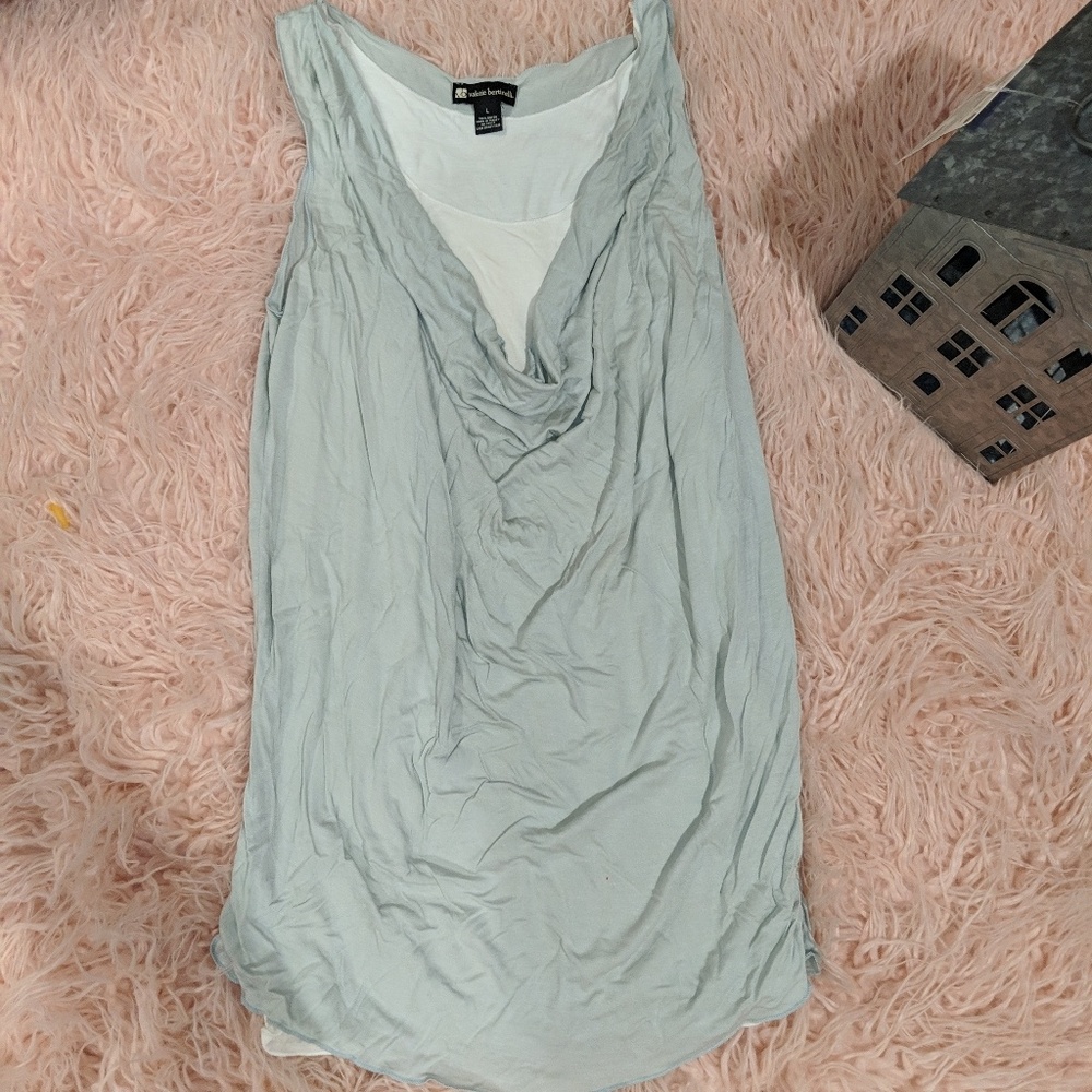 Pastel Mint Green Double layer tank top